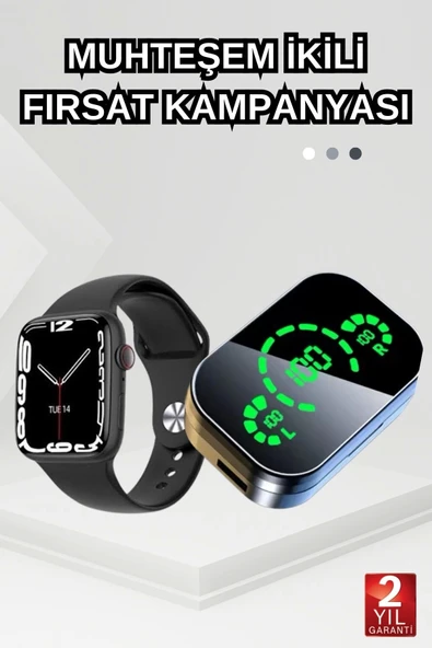 Dokunmatik Akıllı Saat Yeni Nesil Kulaklık Kampanyası ANC Özelliği Yüksek Ses Kaliteli