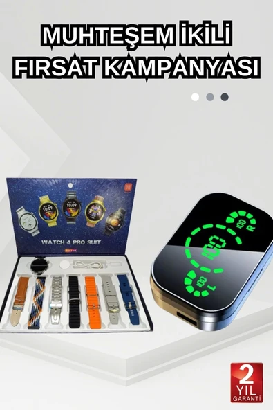 Dokunmatik Akıllı Saat Yeni Nesil Kulaklık Kampanyası Bluetooth Bağlantılı ANC Özelliği