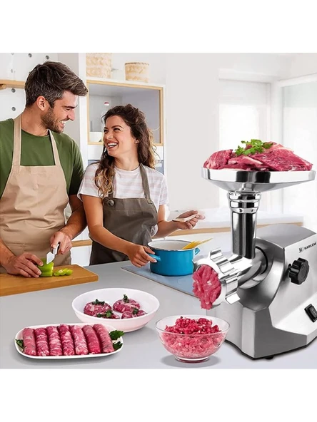 Harlem Pro Force Meat Grinder 3000 W Et Kıyma Makinesi, Sucuk, Sosis, İçli Köfte Aparatlı - 7
