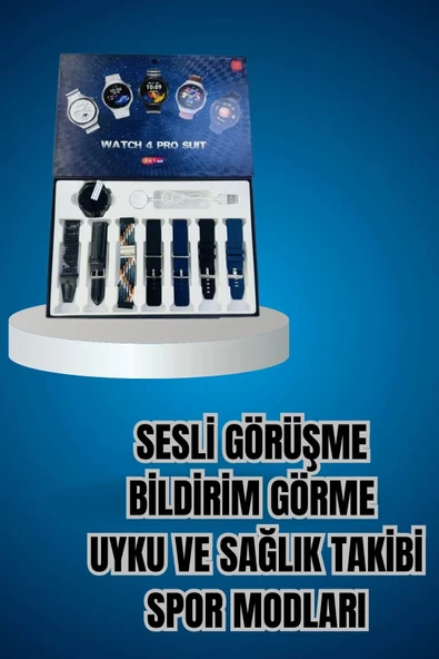 Ucuz Kaliteli Yeni Nesil 7 Kordonlu Akıllı Saat ve Kablosuz Bluetooth Kulaklık ANC Özelliği - 4