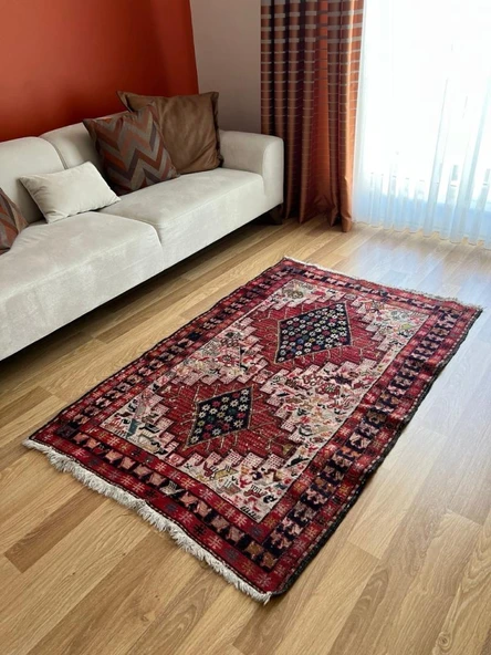 112x170 cm El Dokuma Kilim, Ender Desenli Hayvan Figürlü Yün Kilim, Nostaljik Severler için Harika Kilim - 2