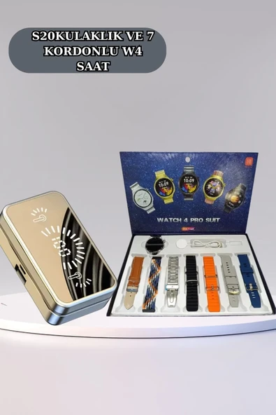 Powerbank Aynalı Bluetooth Kulaklık Ve Akıllı Saat Seti ANC Özelliği Dokunamatik - 5