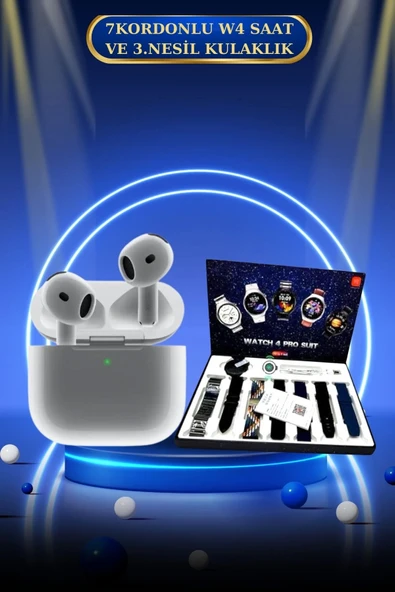 3.Nesil TWS Bluetooth Kulaklık Bluetooth Bağlantılı Akıllı Saat Amoled Ekran Plastik Hasır Kordon - 5