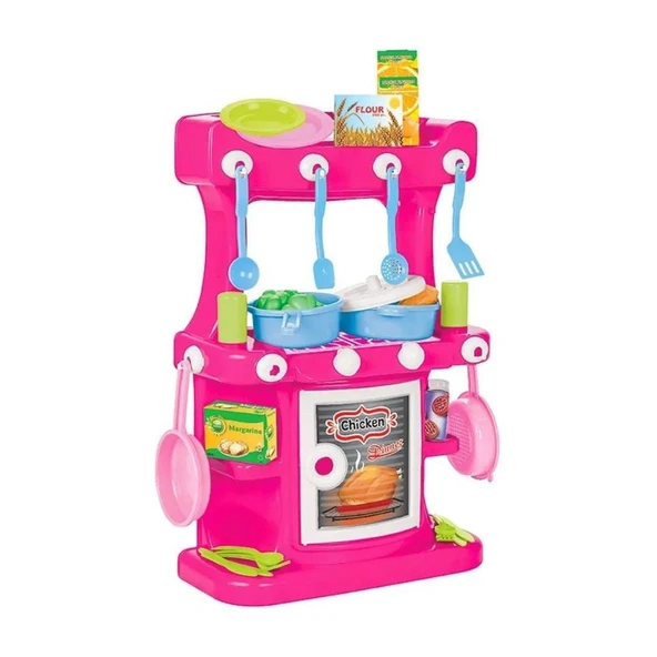 Nessiworld 03 335 Hamarat Ayaklı Mutfak Seti Pembe -Pilsan Oyuncak - Resim 2