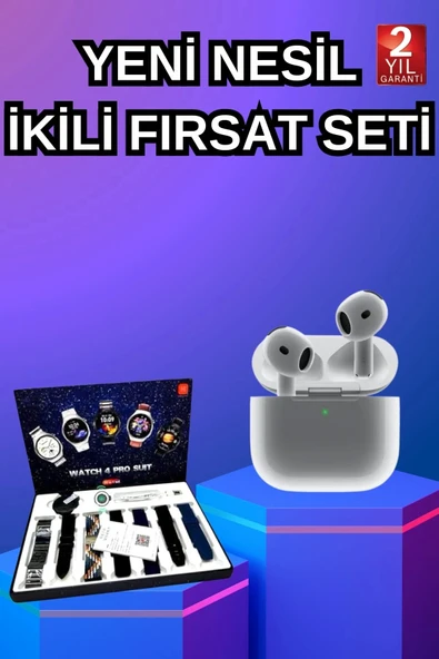 3.Nesil TWS Bluetooth Kulaklık Bluetooth Bağlantılı Akıllı Saat Amoled Ekran Plastik Hasır Kordon