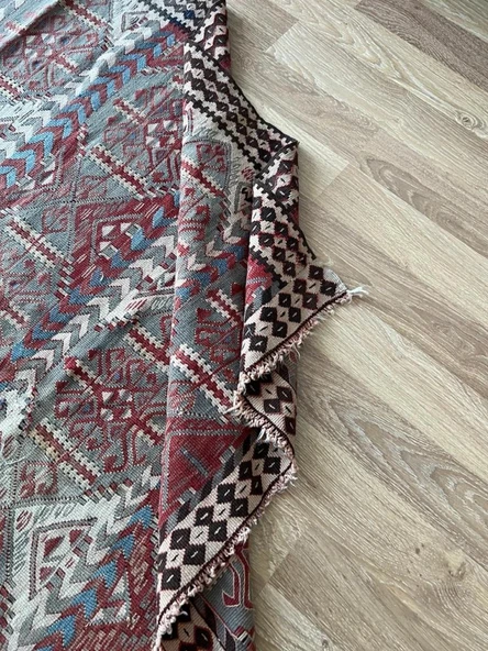 130x205 cm El Dokuma Geleneksel Türk Kilimi, Ender Desenli 35 Yaş Vintage Kilim, Yıkanabilir Rustik Stili Kilim - 7