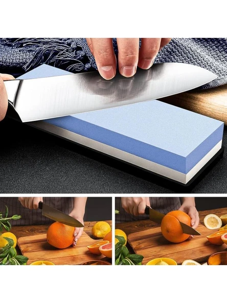 400/1000 Çift Taraflı Kullanım Sulu Balta Satır Makas Bıçak Bileme Taşı - 4