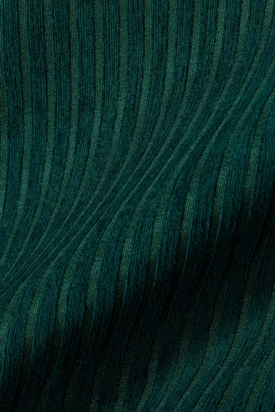 Mikrofiber Şönil Fitilli Minimalist Koltuk Örtüsü - 175x215 cm, Çift Taraflı, Kaymaz, Terletmez Zümrüt - 3