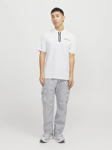 Jack Jones Fusıon Pıque Fermuarlı Polo Yaka Erkek Tişört 12273127 - 3