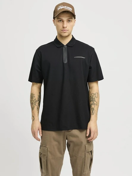 Jack Jones Fusıon Pıque Fermuarlı Polo Yaka Erkek Tişört 12273127 - 4