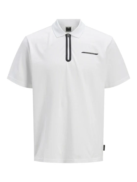 Jack Jones Fusıon Pıque Fermuarlı Polo Yaka Erkek Tişört 12273127