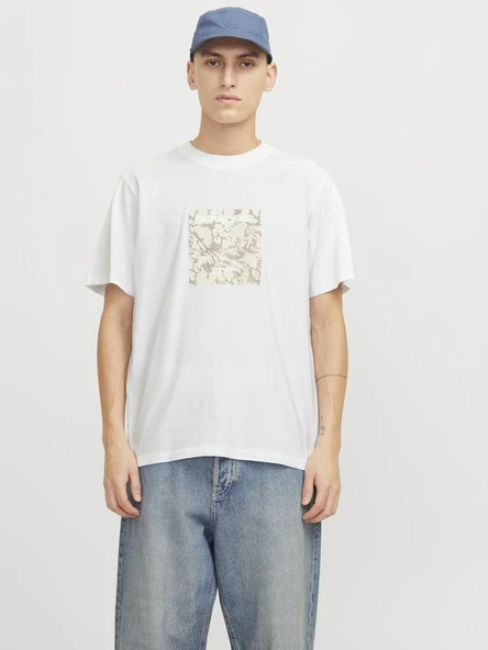 Jack Jones Tarmac Camo Front Erkek Tişört 12273239 - 2