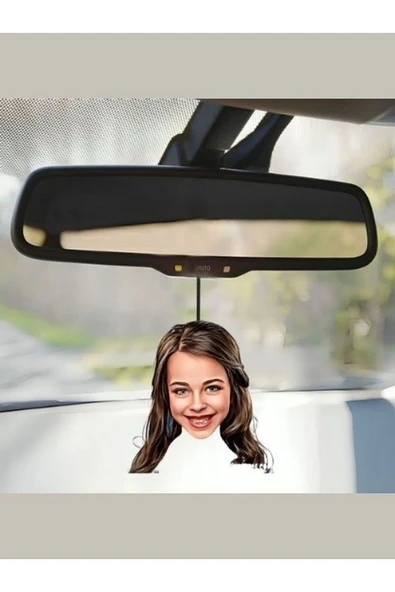 Kişiye Özel Dikiz Aynası Süsü - Fotoğraflı Dikiz Aynası Süsü - Karikatüre Ayna Süsü ürün görseli