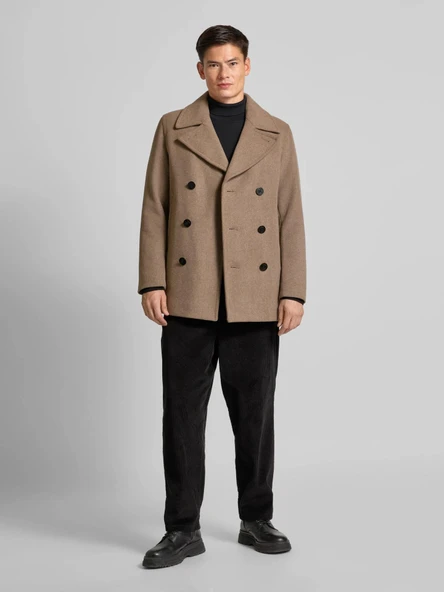 Jack Jones Blucaptaın Wool Pea Coat Erkek Kaşe Kaban 12239479