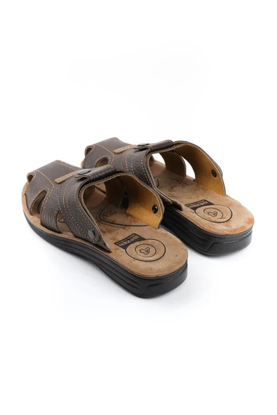 Gezer 09878 Rahat 4 Nokta Taban Kapalı Erkek Terlik Sandalet - Resim 6