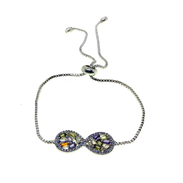 Gümüş Renk Sonsuzluk Asansör Zirkon Bileklik - 2710 ürün görseli 1