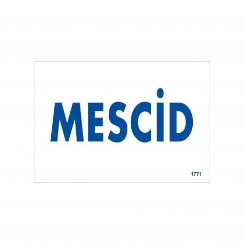Mescid Uyarı Levhası 17,5x25 KOD:1771