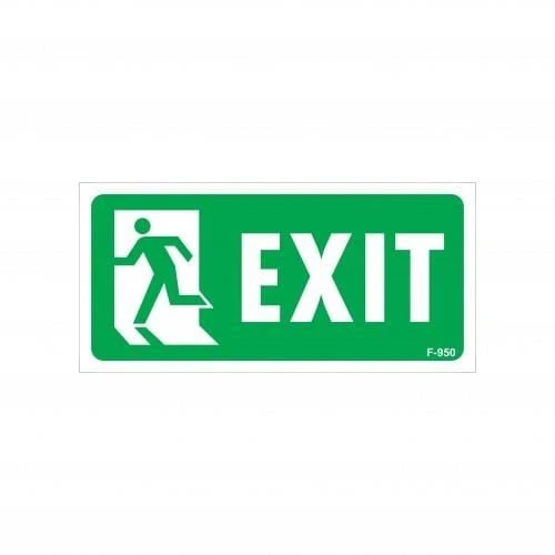 Exit Sol Uyarı Levhası 17,5x25 KOD:950 - 2