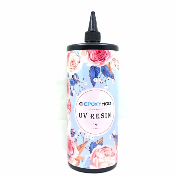 UV REÇİNE EPOKSİ ŞEFFAF HARD TYPE (SERT TİP) KOLYE ANAHTARLIK KÜPE OBJE YAPIMINA UYGUN UV RESİN 1 KG - 1