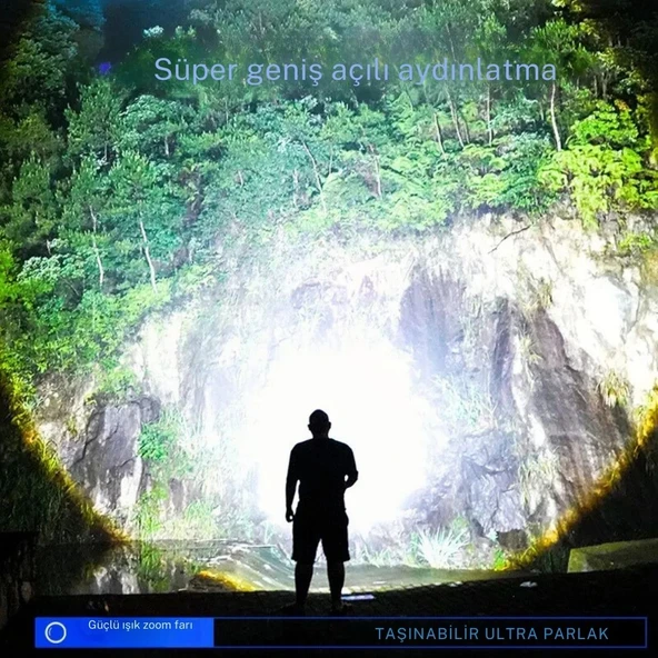 Gold Kama GK801 LED Kafa Feneri - 50W CREE LED, Şarjlı ve Su Geçirmez - 6