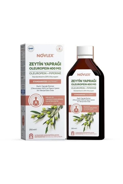 Zeytin Yaprağı - Oleuropein (Olive Leaf) Ve Piperin Ekstraktı (Ekstresi) Takviye Edici Gıda 250 Ml