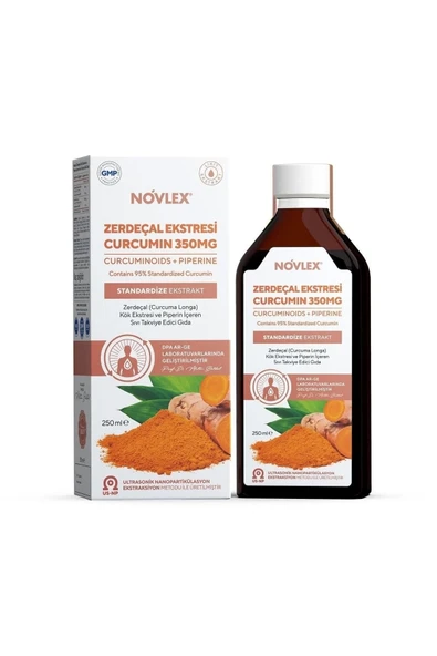 Zerdeçal - Curcumin (Turmeric) ve Piperin Ekstraktı (Ekstresi) İçeren Takviye Edici Gıda 250 Ml