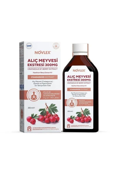 Alıç Meyvesi (Hawthorn Berry) ve Piperin Ekstraktı (Ekstresi) İçeren Sıvı Takviye Edici Gıda 250 Ml