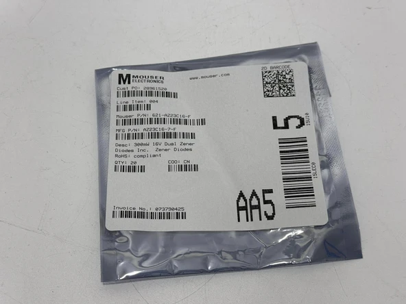 Diodes AZ23C16-7-F Zener Diyot 20 Adet - Resim 2