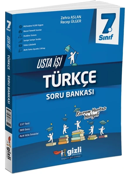 Gizli Yayınları 7. Sınıf Türkçe Usta İşi Soru Bankası - Kavram Haritası