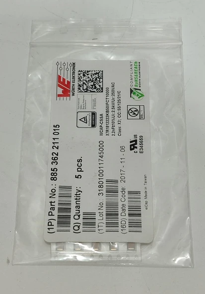 Wurth Elektronik 885362211015 Kondansatör (5 Adet) - Resim 2