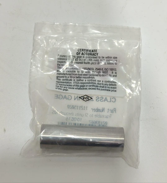 Vermont Gage Çelik Pin Kontrol Eşi 15,02mm - 3