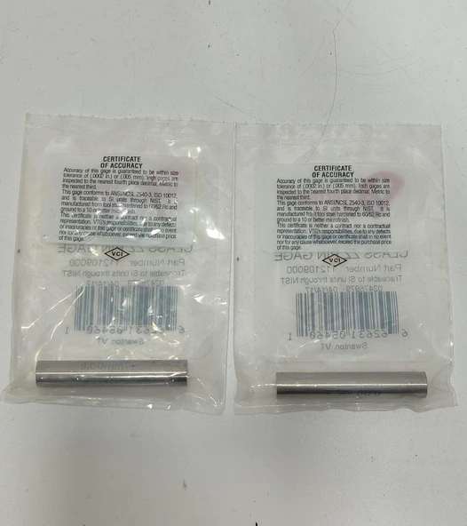 Vermont Gage Çelik Pin Kontrol Eşi 9,00mm (2 Adet) - 3