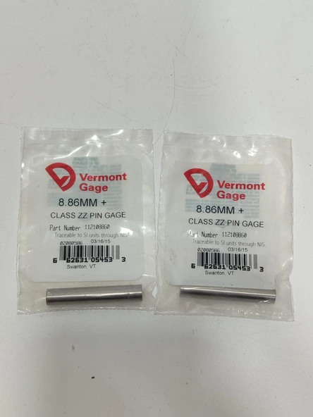 Vermont Gage Çelik Pin Kontrol Eşi 8,86mm (2 Adet) - 2