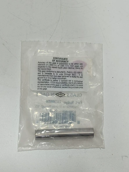 Vermont Gage Çelik Pin Kontrol Eşi 8,85mm - 3