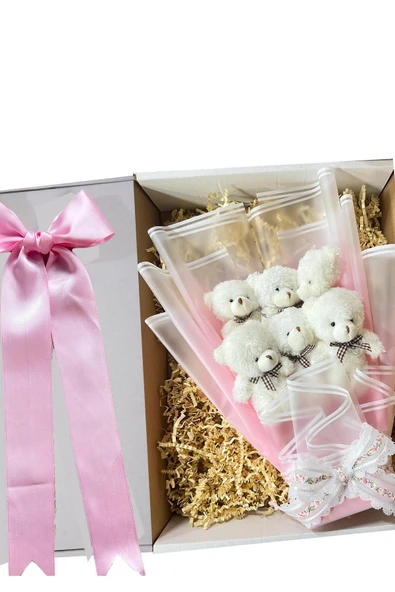 Sevgiliye Özel Peluş Ayıcık Buketi - 6 Adet Yumoş Peluş Ayılı Buket Özel Büyük Kutusunda - 2