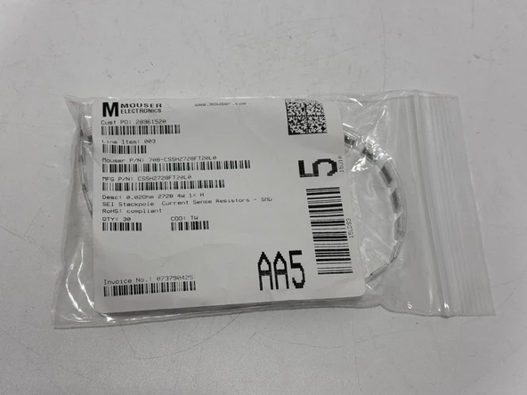 SEI Stackpole CSSH2728FT20L0 Akım Algılama Direnci 30 Adet - Resim 3