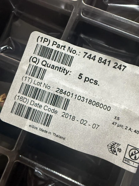 Wurth Elektronik 744841247 Ortak Mod Bobin 47uH 10kHz (5 Adet) - Resim 5
