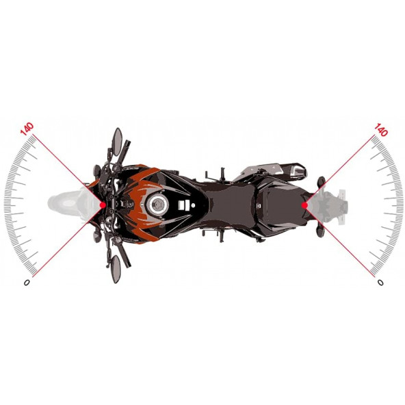 GNET MVR MOTOSİKLET 2 KAMERALI FULLHD Wi-Fi ARAÇ KAMERASI - 6