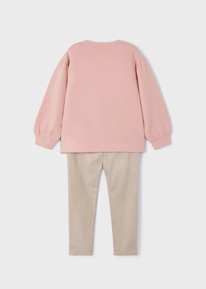 Mayoral Pudra Pembe Çocuk Tayt Set - Resim 3