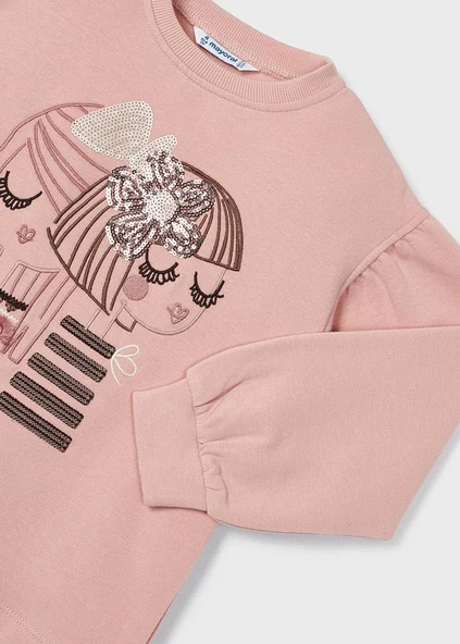 Mayoral Pudra Pembe Çocuk Tayt Set - Resim 4