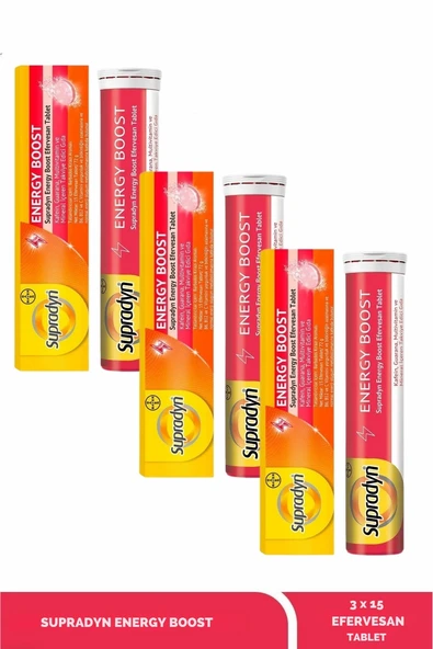 Supradyn Energy Boost 15 Efervesan Tablet x 3 Adet ürün görseli