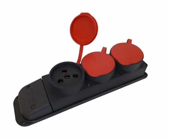 Kauçuk 380 Volt Trifaze Dişi Fiş - 3