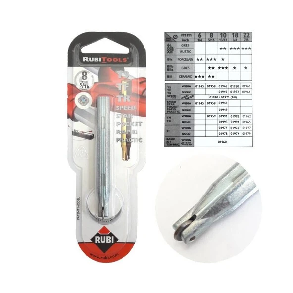 Rubi 8mm Seramik Kesme Elması 5/16 Elmas Uç - 2