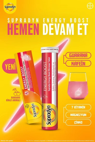Supradyn Energy Boost 15 Efervesan Tablet x 3 Adet - Resim 4
