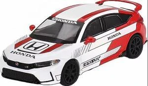 Mini GT 721 Honda Civic Type R #2 2023 Pace Car White Model Araba