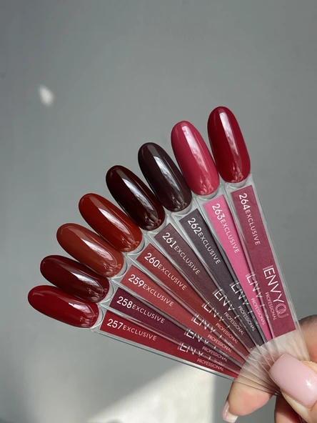 Envy Kalıcı Oje Exclusive Koyu Kiremit Kırmızı 10gr No:260 - Resim 3