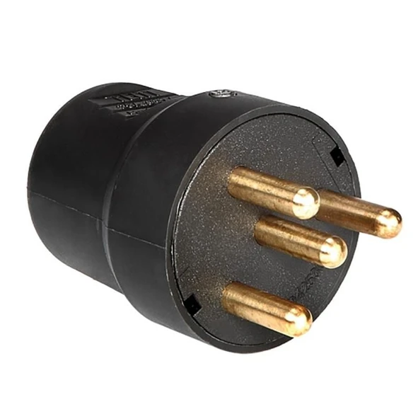 Kauçuk Uzatma Erkek Fiş 25A 380 I 415V - 2