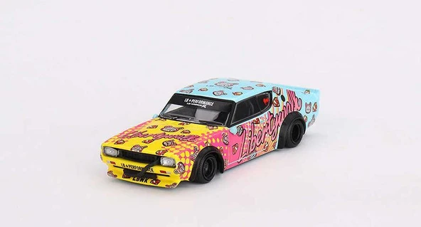 Mini GT 698 Nissan Skyline Kenmeri Liberty Walk KUMA RHD Model Araba