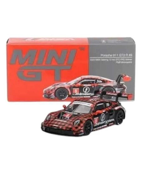 Mini GT 770 Porsche 911 GT3 R #9 2023 IMSA Sebring 12 Hrs GTD PRO Winner Ptaff Motorsports Model Araba