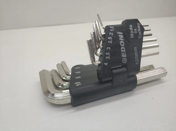 Edoni Alyan Anahtar Seti 10 Pcs Hex Key Set Crom 120mm Eas120 - 5